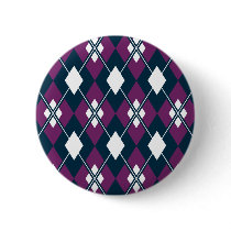 Purple Argyle Pattern Button