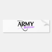 Purple Army Girlfriend Bumper Stickers
