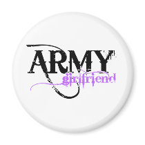 Purple Army Girlfriend Refrigerator Magnet