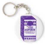 Purple Aspirin Keychain