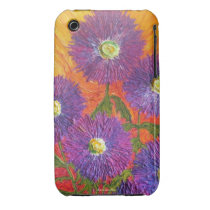 Purple Aster Flowers iPhone 3 Case