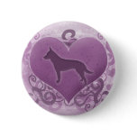 Purple Australian Cattle Dog Valentine buttons
