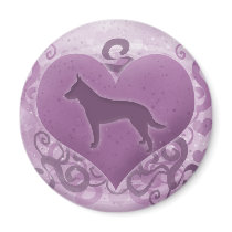 Purple Australian Cattle Dog Valentine