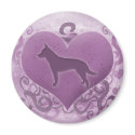 Purple Australian Cattle Dog Valentine magnets