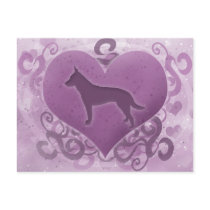 Purple Australian Cattle Dog Valentine