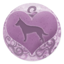 Purple Australian Cattle Dog Valentine