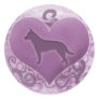 Purple Australian Cattle Dog Valentine Stickers