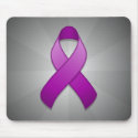 Purple Awareness Ribbon Mousepad