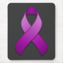 Purple Awareness Ribbon Mousepad