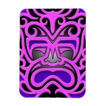 Purple Aztec Mask Flexible Magnet