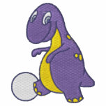 Purple Baby Dinosaur Embroidered Shirt embroidered shirts
