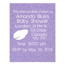 Purple Baby Shower Invitation