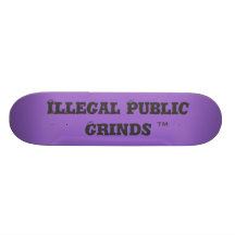 purple_background, Illegal Public Grinds, TM Skate Board Decks