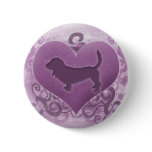 Purple Basset Hound Valentine