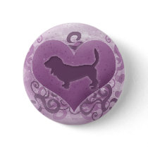 Purple Basset Hound Valentine