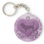 Purple Basset Hound Valentine