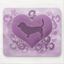 Purple Basset Hound Valentine