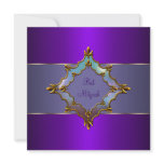 Purple Bat Mitzvah invitations