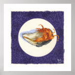 PURPLE BEACH MUSSEL & WITHERED ORANGE ACCENT posters