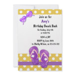 PURPLE Beach Party Invitations