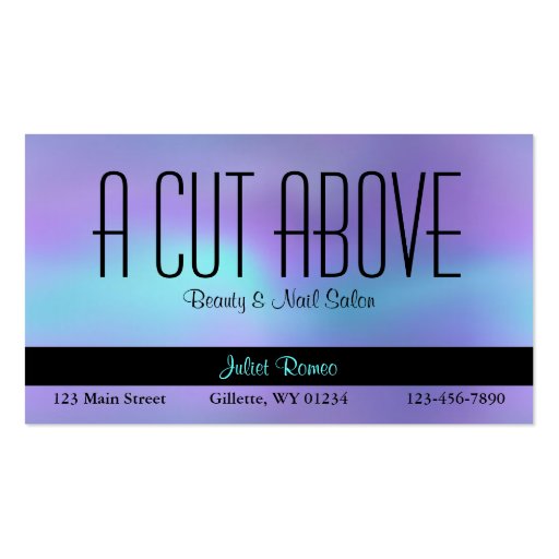 Purple Beauty Salon Business Card