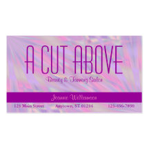 Purple Beauty Salon Business Card
