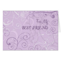 Purple Best Friend Maid of Honour Invitation Card