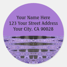 purple black address labels sticker