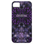 Purple Black Exotic Gothic Custom Name iPhone 5 iPhone 5 Case