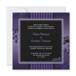 Purple & Black Pattern Wedding Invitation 2