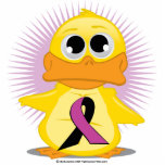 Purple & Black Ribbon Duck Acrylic Cut Outs