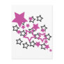 purple black stars post card