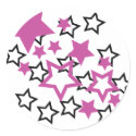 purple black stars stickers
