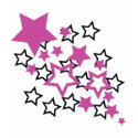 purple black stars t-shirts