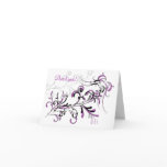 Purple Black Swirls Thank You cards