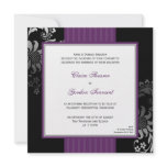Purple & Black Wedding Invitation - Purple