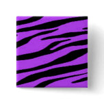 Purple & Black Zebra Pin buttons