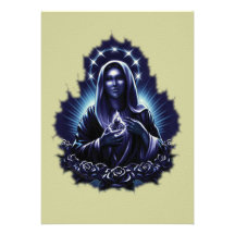 Purple Blessed Virgin Mary Invitation