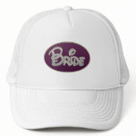Purple Bling Bride cap hats