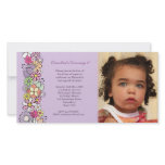 Purple Blossoms Baby Girls 2nd Birthday Invite photo cards