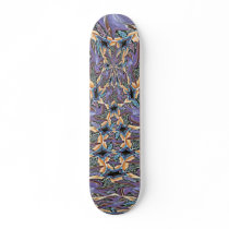 Purple Blue Buff Abstract Skateboard