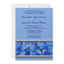 Purple Blue Hydrangea Wedding Invitations