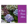 "Purple Blue Hydrangeas" Custom Notes