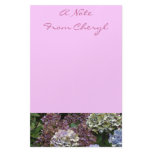 Purple Blue Hydrangeas Stationery