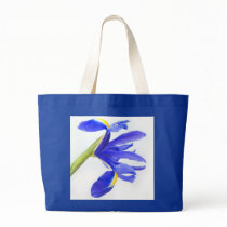 Purple Blue Iris Flower Bag