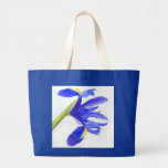 Purple Blue Iris Flower Bag