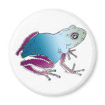 Purple & Blue Poison Dart Frog magnets