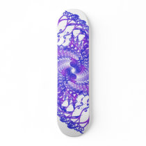 Purple & Blue Spirals: Skateboard