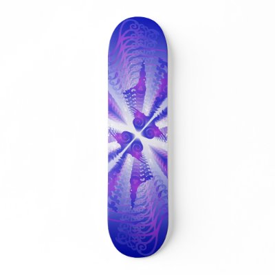 Purple & Blue Spirals: Skateboard by spiritswitchboard