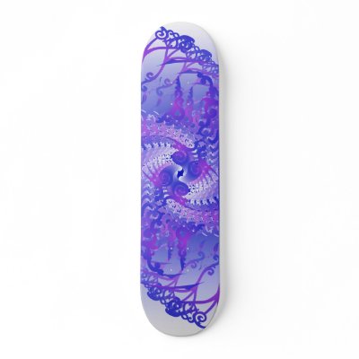 Purple & Blue Spirals: Skateboard by spiritswitchboard